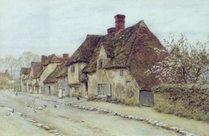 Een Dorpsstraat, Kent door Helen Allingham